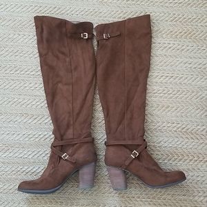Madden Girl Knee High Suede Boots